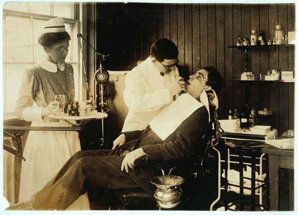 Dental work in Hospital at the Hood Rubber Company