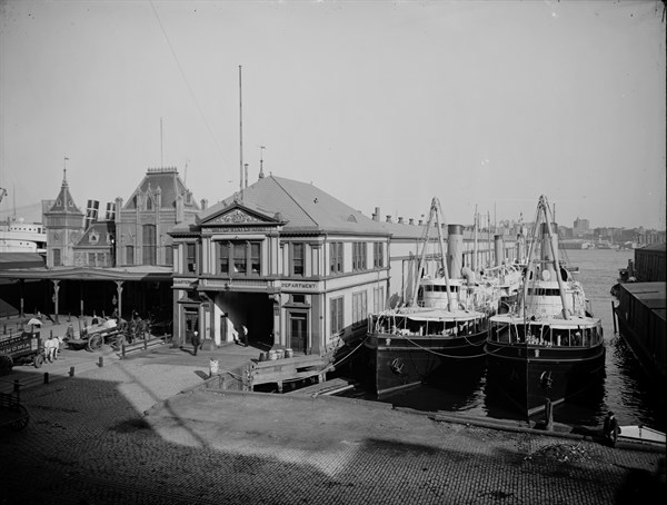 U.S. Government Dock and Wall Street Ferry, New York