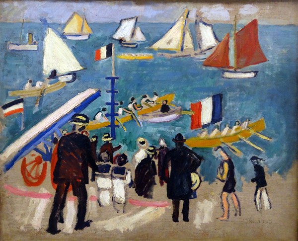 Painting titled 'The Regates' by Raoul Dufy