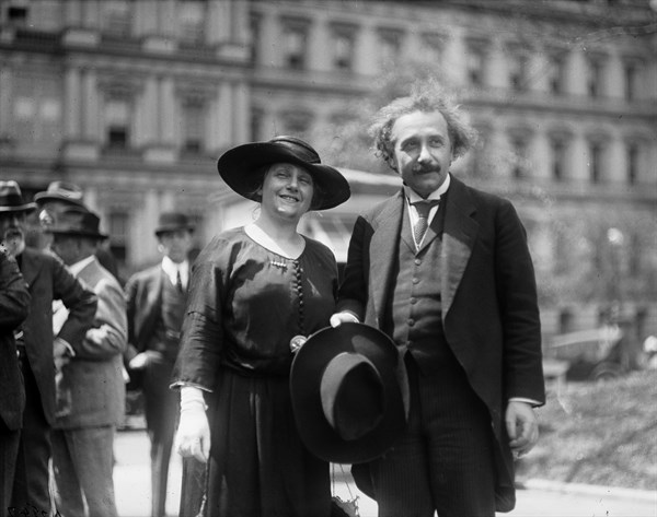 Albert Einstein with his wife Elsa