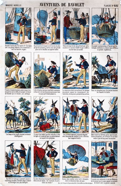 Hand-coloured comic titled 'Adventures de Baolet'