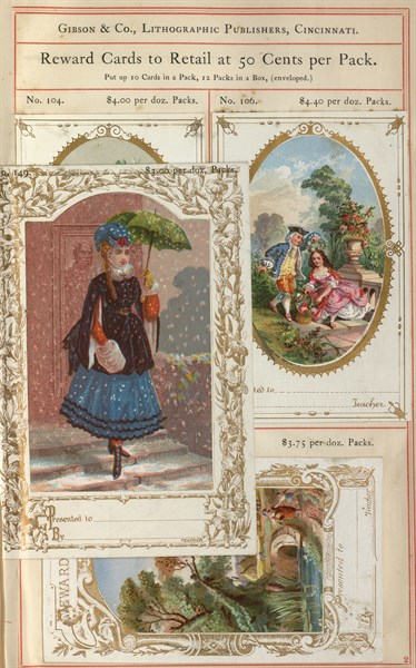 Highly coloured educational 'Reward Cards' for children