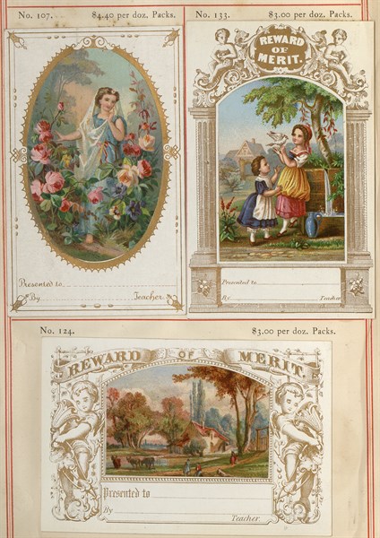 Highly coloured educational 'Reward Cards' for children