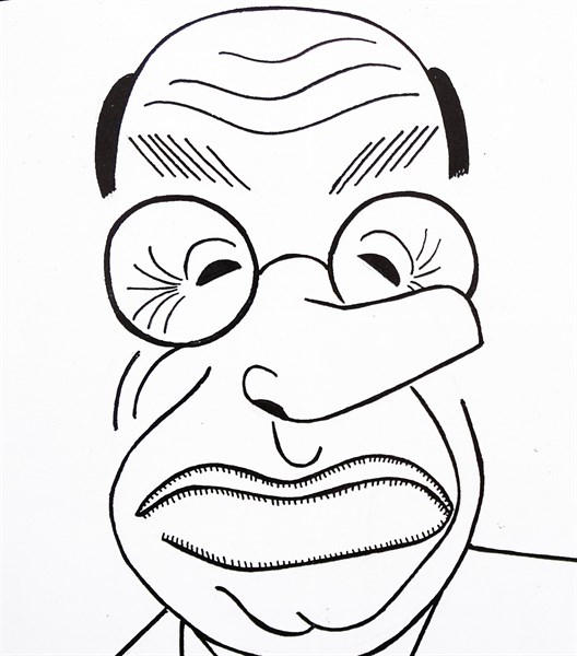 Caricature of Luis santullano (1879-1952). Spanish writer
