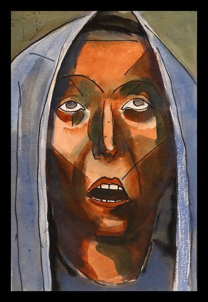 Head of a tearful girl' 1941 by Juli Gonzalez