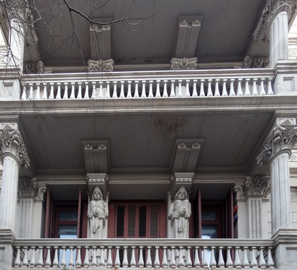 Façade of apartments of the early twentieth century, Barcelona, Spain