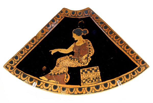 Greek, Red-figured lepaste (toilet box)