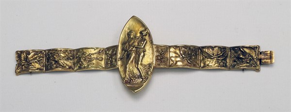 Art Nouveau choker plaque