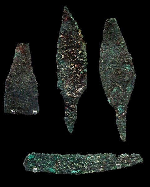 Egyptian Foundation deposits from royal pyramids. Napatan Period, about 431-405 BC