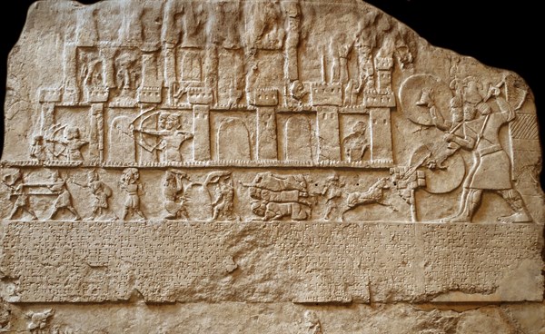 Floor slab, Assyrian, about 728 BC From Nimrud, South West Palace. 745-727 BC