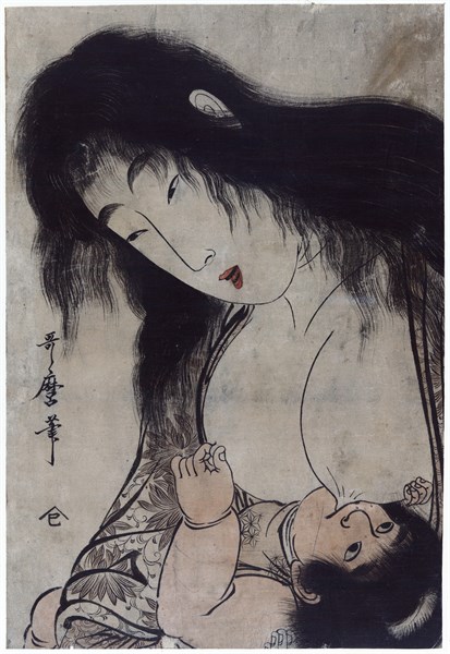 Yamauba breast feeding Kintaro