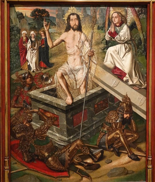 Tables of an altarpiece of ChristDescent of Christ to Limbo by Bartolomé Bermejo