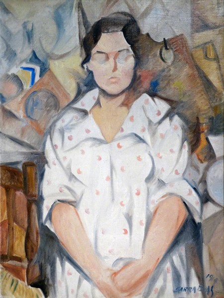 Painting titled 'Portrait of Pilar' by Rafael Barradas
