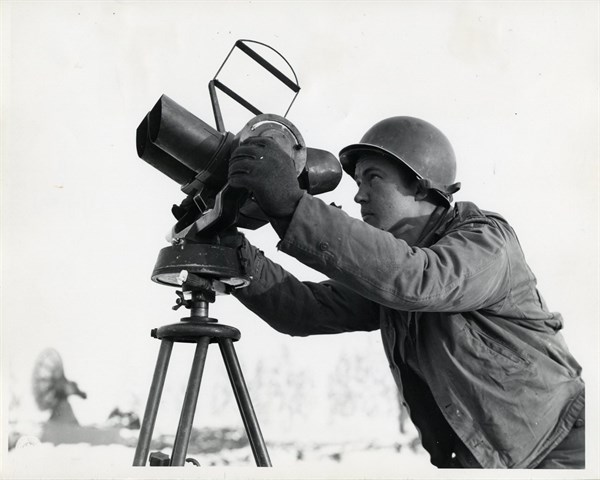 World War two, US anti-aircraft emplacement, Belgium 1942