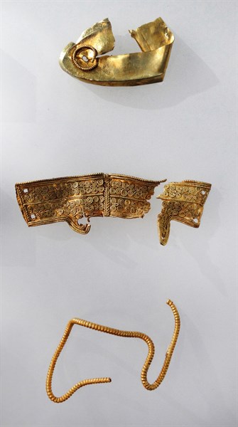 Damaged pieces of Anglo-Saxon sword