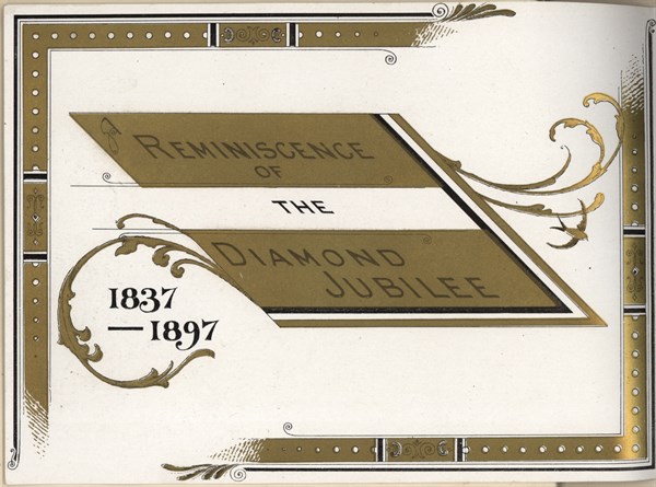 Postcard from New Zealand, celebrating the Diamond Jubilee of Queen Victoria of Great Britain 1897