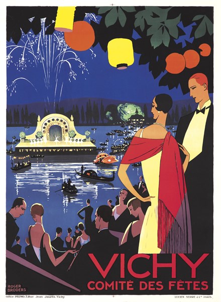 Giclee pint titled 'Vichy Comite des Fetes' by Roger Broders