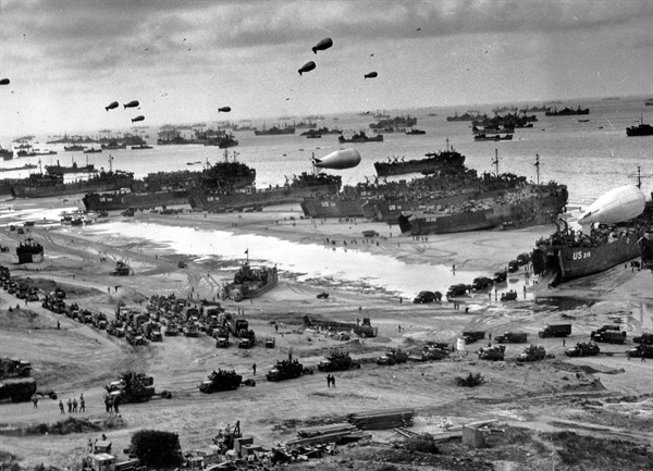 Photograph of D-Day landing craft