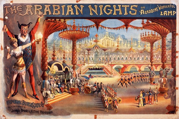 The Arabian nights, or Aladdin's wonderful lamp. Theatre poster 1916.
