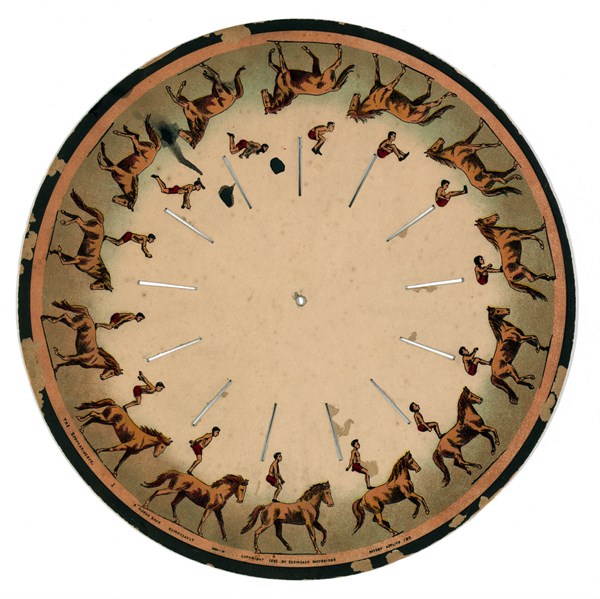 The zoopraxiscope displaying a horse back somersault 1893