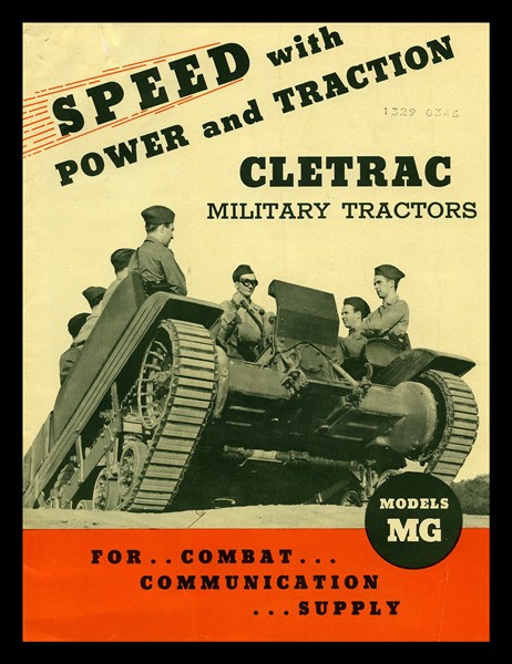 Advertisement for Cletrac military tractors