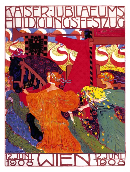 Poster of the Kaiser-Jubiläums- Huldigungs-Festzug by Ludwig Ferdinand Graf