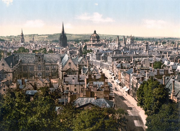 General view and High Street, Oxford, England