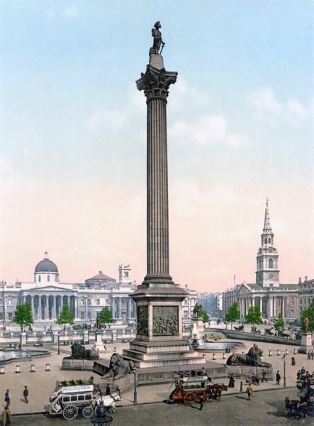 Trafalgar Square and National Gallery, London, England