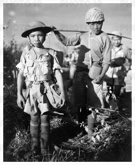 Photograph of a chinese child soldier