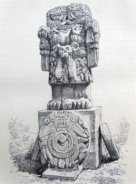 mayan statue of a god circa 900 AD