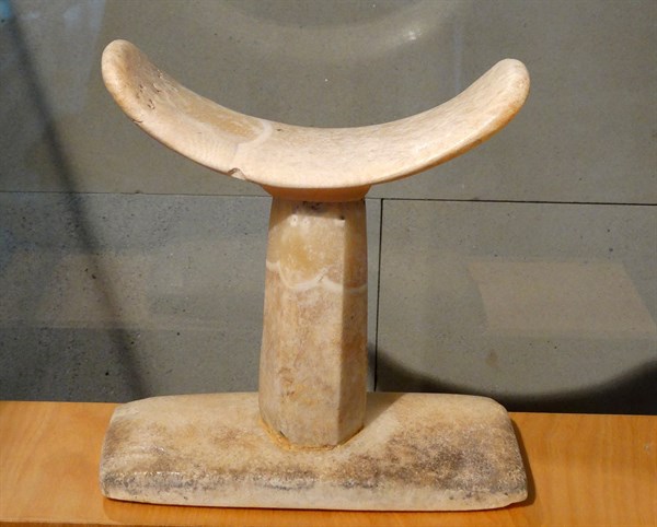 Ancient Egyptian Headrest made from alabaster