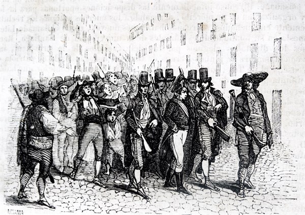Engraving depicting the Zaragoza uprising during the Peninsular War