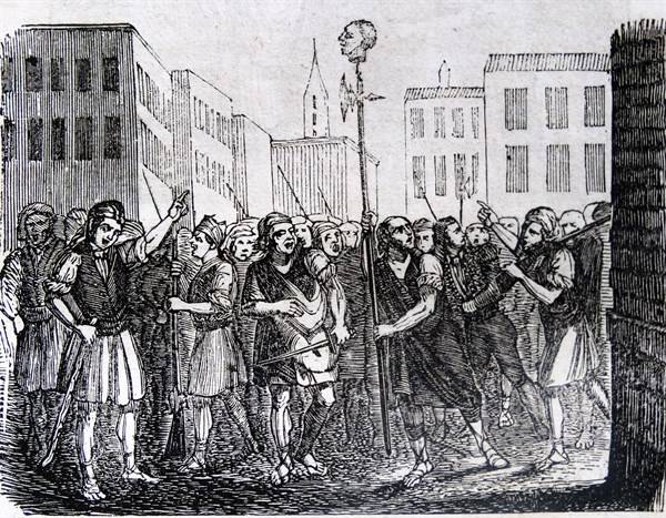 Engraving depicting the Valencia uprising during the Peninsular War