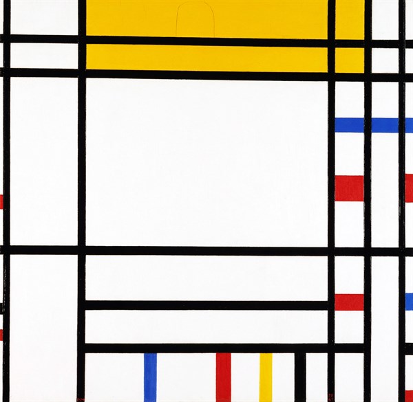 Painting titled 'Place de la Concorde' by Piet Mondrian