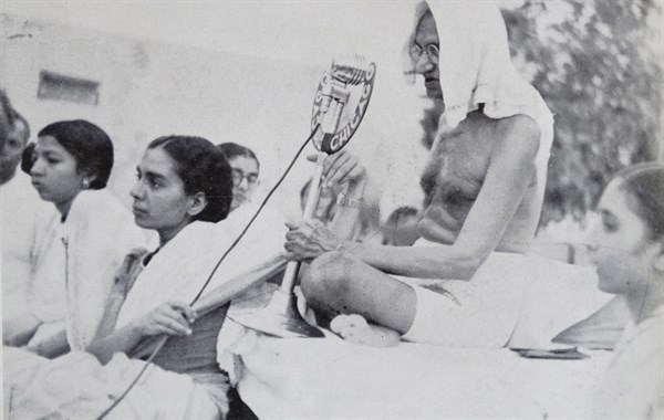 Mohandas Karamchand Gandhi (1869 – 1948), the preeminent leader of the Indian independence movement