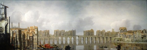 London Bridge over the River Thames by Claude de Jongh