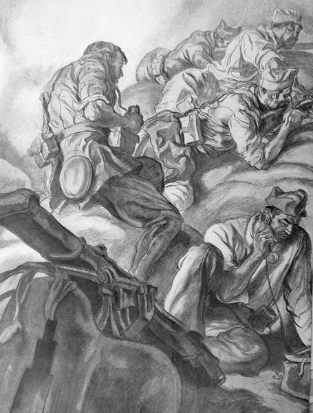 Propaganda illustration by Carlos Saenz De Tejada