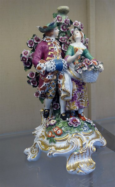 Pair of figure-group candlesticks