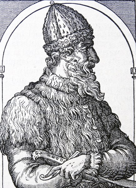 Engraving depicting Ivan III 'The Terrible'