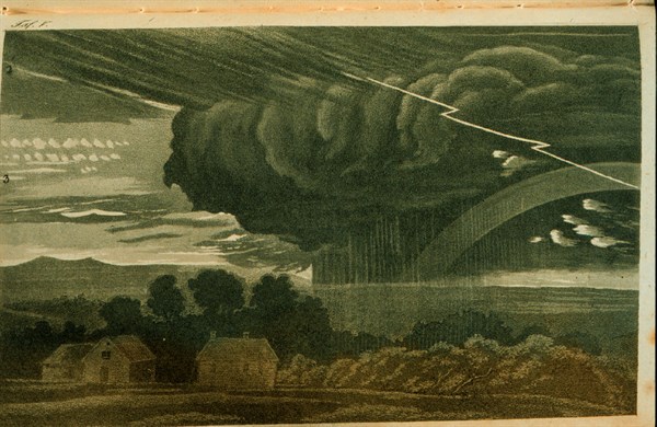 Illustrations from a German cloud atlas titled 'Wolken und andere Erscheinungen' by Thomas Forster