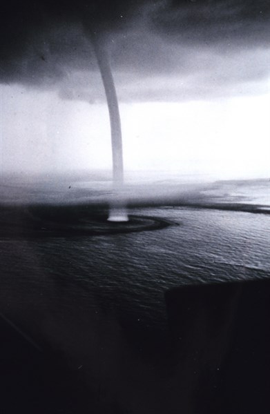 Photograph of waterspouts in the Florida Keys