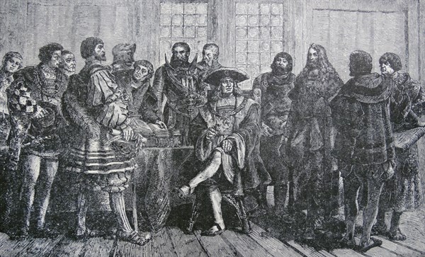 Engraving depicting Maximilian I
