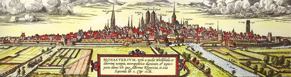 View from the south-west of Münster by Remigius Hogenberg