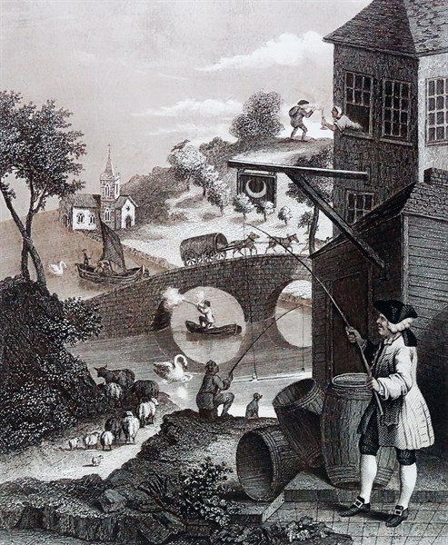 Satire on False Perspective by William Hogarth
