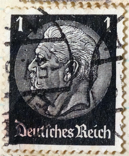 German Postage stamp depicting President Paul Von Hindenburg
