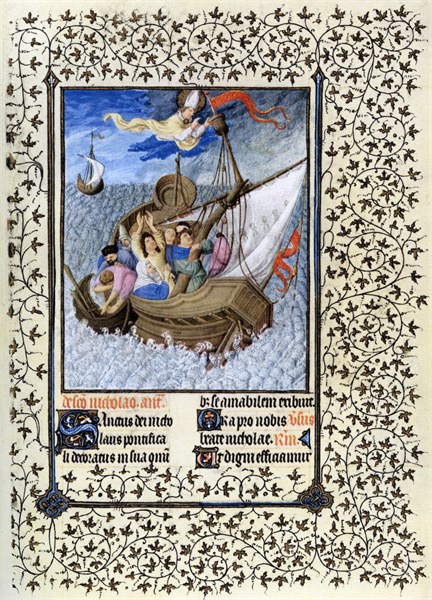Saint Nicholas from the Belles Heures of Jean de France