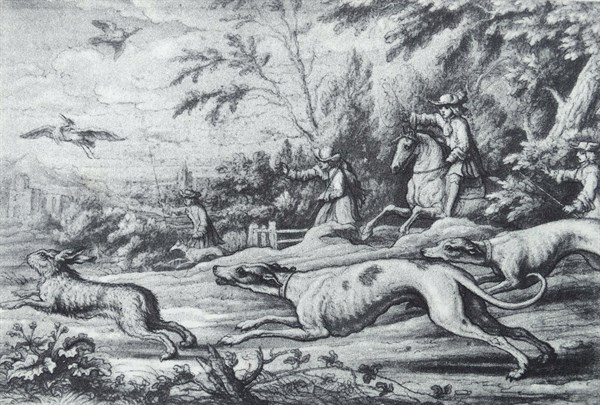 a hunting scene by Francis Barlow