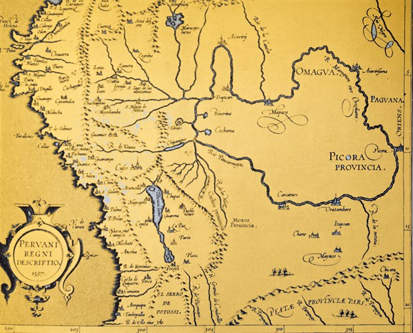 1572 map of the Spanish The Viceroyalty of Peru
