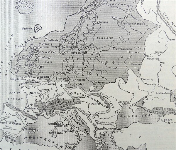 Map of Europe during the Ice Age