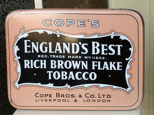 Tin of shredded tobacco for rolling hand made cigarettes